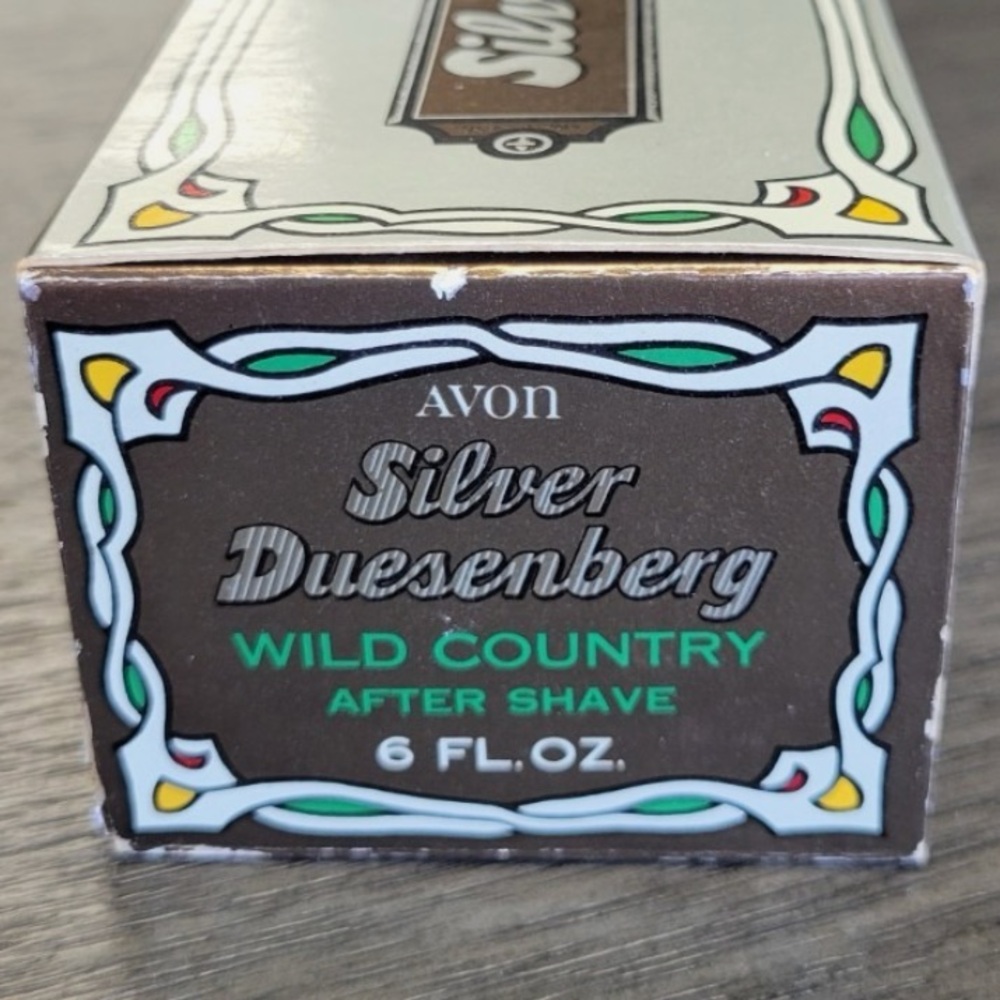 Avon Silver Duesenberg Wild Country After Shave - Brown/Green